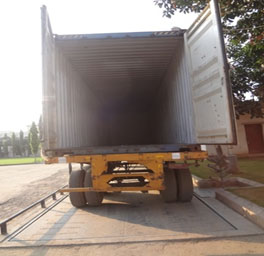 Empty container loading of weighbridge look