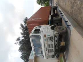 Full container loading of weighbridge look