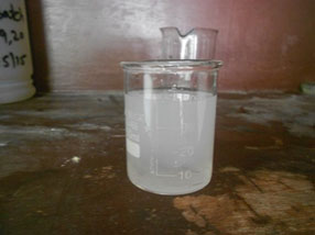 Solubility test – 50%water method no 1                    