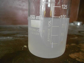 Solution in water test:- 75% water method no 2